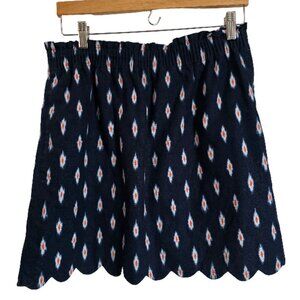 J. Crew Ikat Linen Blend Printed Sidewalk Skirt Size 10